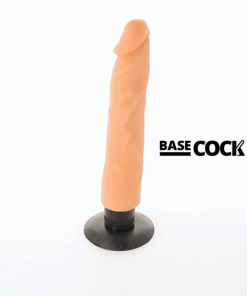 BASECOCK - VIBRADOR REALÍSTICO 2-1 NATURAL 20 CM -O- 4 CM